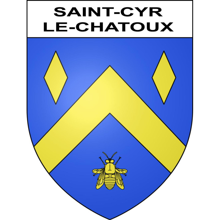 Saint-Cyr-le-Chatoux Sticker wappen, gelsenkirchen, augsburg, klebender aufkleber