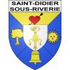 Pegatinas escudo de armas de Saint-Didier-sous-Riverie adhesivo de la etiqueta engomada