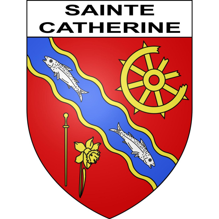 Stickers coat of arms Sainte-Catherine adhesive sticker