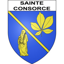 Pegatinas escudo de armas de Sainte-Consorce adhesivo de la etiqueta engomada