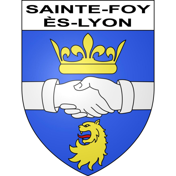 Stickers coat of arms Sainte-Foy-lès-Lyon adhesive sticker