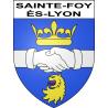 Pegatinas escudo de armas de Sainte-Foy-lès-Lyon adhesivo de la etiqueta engomada