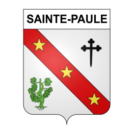 Sainte-Paule 69 ville sticker blason écusson autocollant adhésif