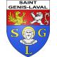 Pegatinas escudo de armas de Saint-Genis-Laval adhesivo de la etiqueta engomada