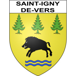 Saint-Igny-de-Vers 69 ville sticker blason écusson autocollant adhésif