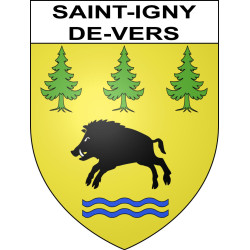 Stickers coat of arms Saint-Igny-de-Vers adhesive sticker