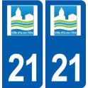 21 Is-sur-Tille blason autocollant plaque stickers ville