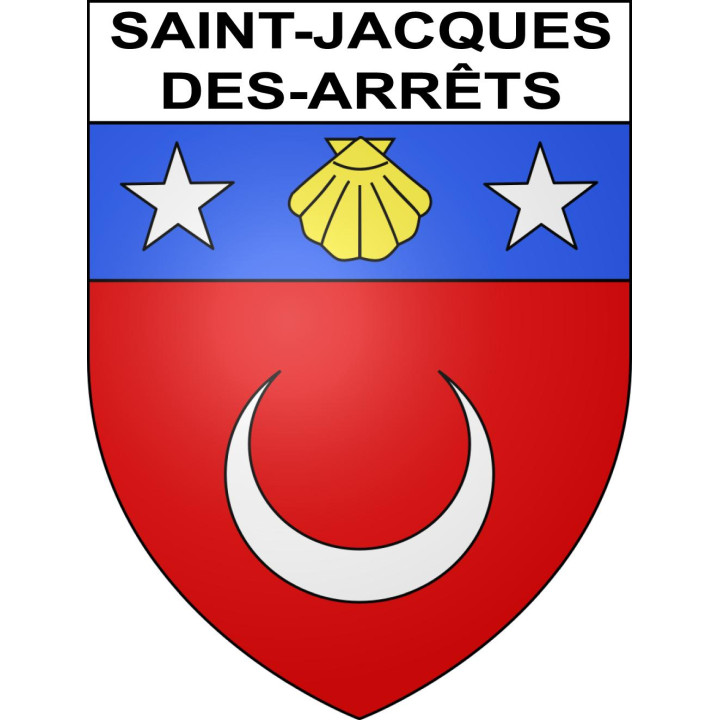 Saint-Jacques-des-Arrêts 69 ville sticker blason écusson autocollant adhésif