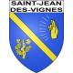 Pegatinas escudo de armas de Saint-Jean-des-Vignes adhesivo de la etiqueta engomada