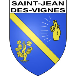 Stickers coat of arms Saint-Jean-des-Vignes adhesive sticker