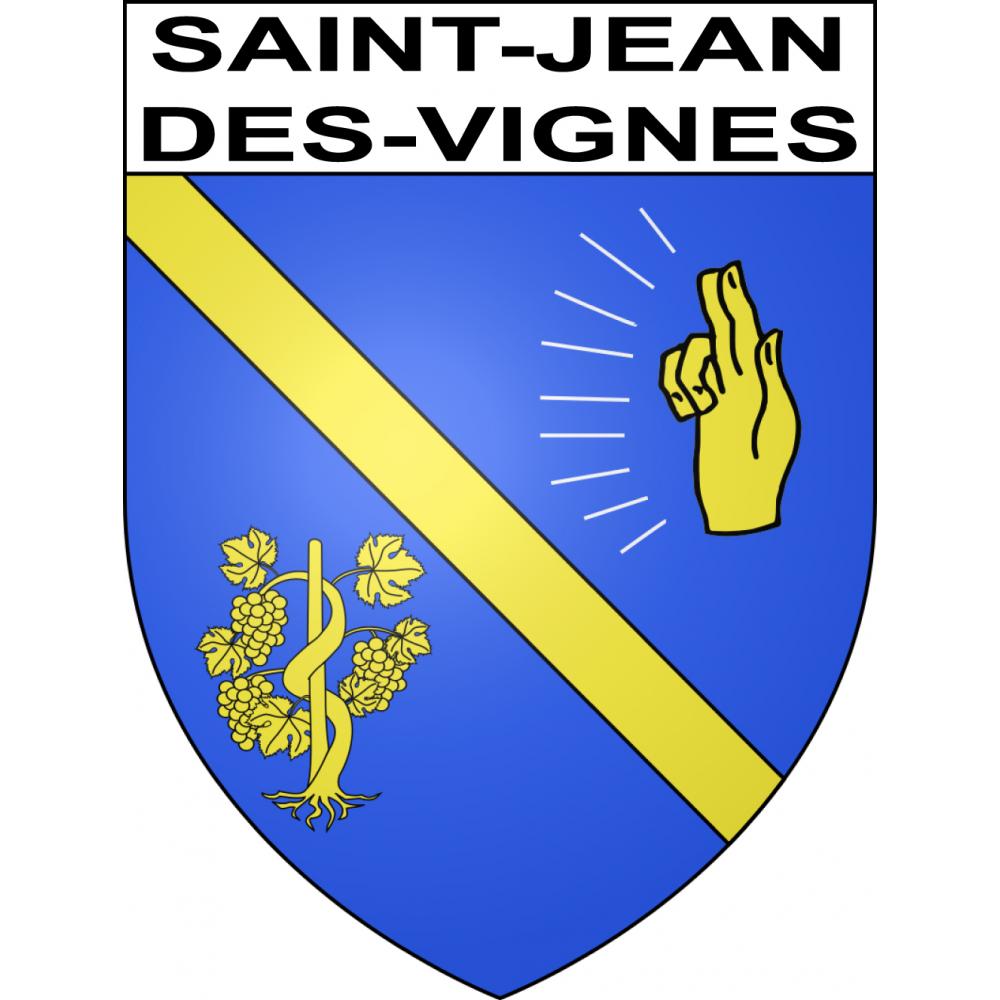 Saint-Jean-des-Vignes 69 ville sticker blason écusson autocollant adhésif