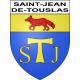 Pegatinas escudo de armas de Saint-Jean-de-Touslas adhesivo de la etiqueta engomada