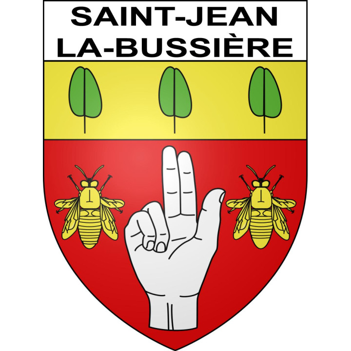Stickers coat of arms Saint-Jean-la-Bussière adhesive sticker
