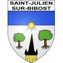 Saint-Julien-sur-Bibost 69 ville sticker blason écusson autocollant adhésif