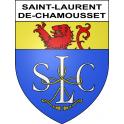 Pegatinas escudo de armas de Saint-Laurent-de-Chamousset adhesivo de la etiqueta engomada