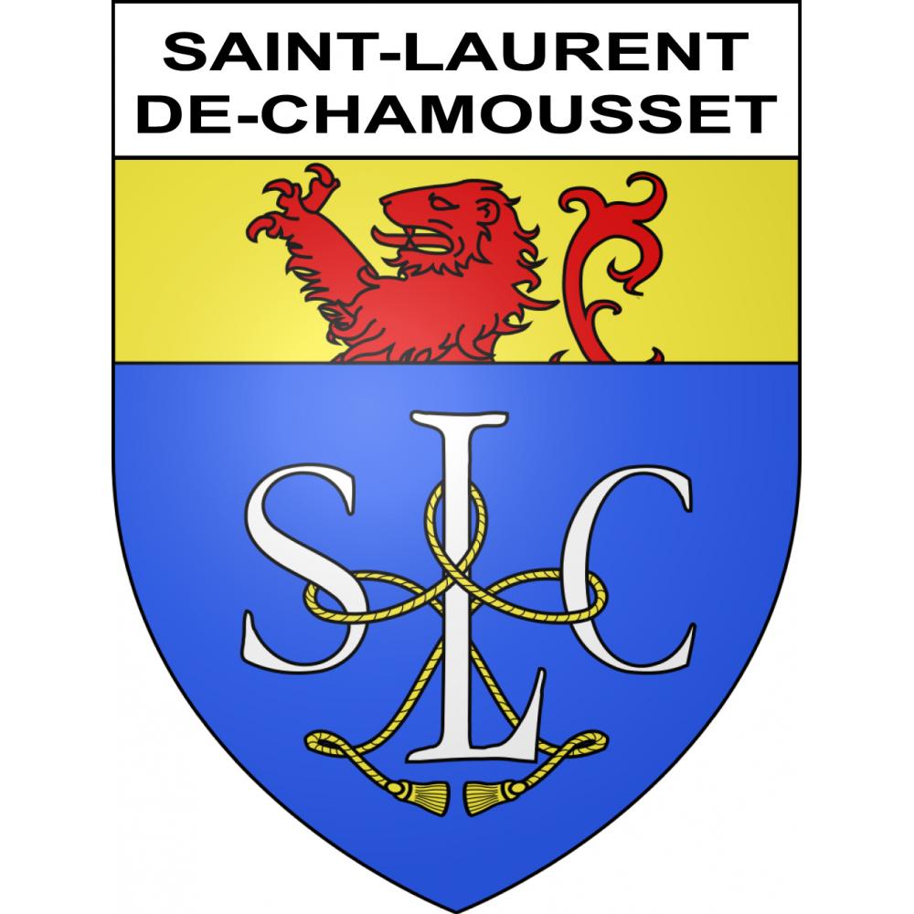 Saint-Laurent-de-Chamousset Sticker wappen, gelsenkirchen, augsburg, klebender aufkleber