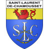 Pegatinas escudo de armas de Saint-Laurent-de-Chamousset adhesivo de la etiqueta engomada