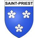 Pegatinas escudo de armas de Saint-Priest adhesivo de la etiqueta engomada
