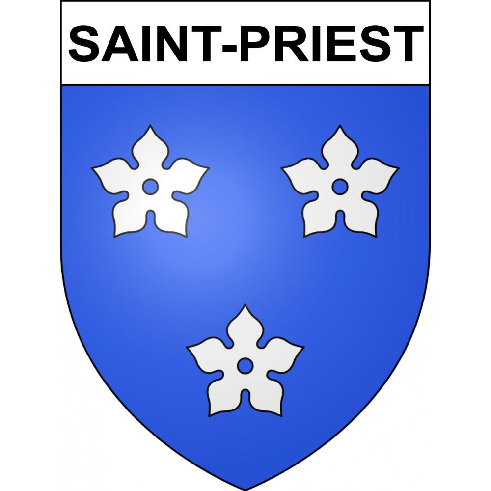 Stickers coat of arms Saint-Priest adhesive sticker