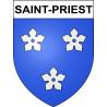 Stickers coat of arms Saint-Priest adhesive sticker