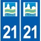 21 Is-sur-Tille blason autocollant plaque stickers ville