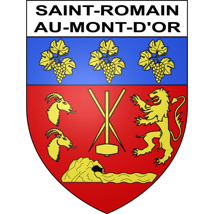 Stickers coat of arms Saint-Romain-au-Mont-d'Or adhesive sticker