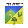 Pegatinas escudo de armas de Saint-Romain-de-Popey adhesivo de la etiqueta engomada