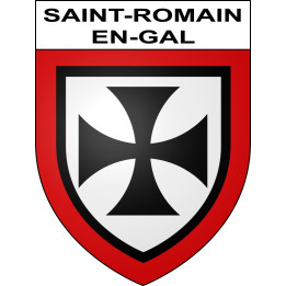 Stickers coat of arms Saint-Romain-en-Gal adhesive sticker
