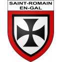 Saint-Romain-en-Gal Sticker wappen, gelsenkirchen, augsburg, klebender aufkleber