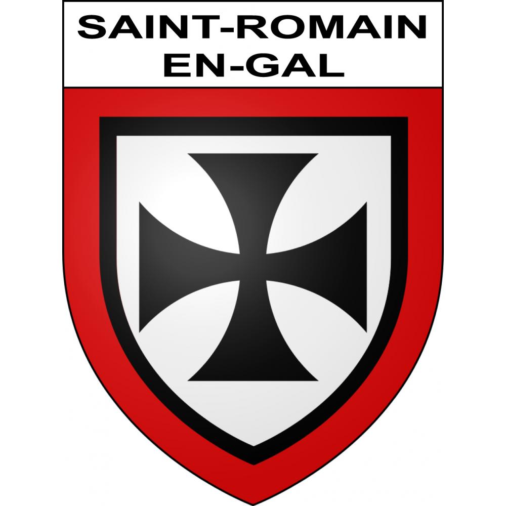 Saint-Romain-en-Gal 69 ville sticker blason écusson autocollant adhésif