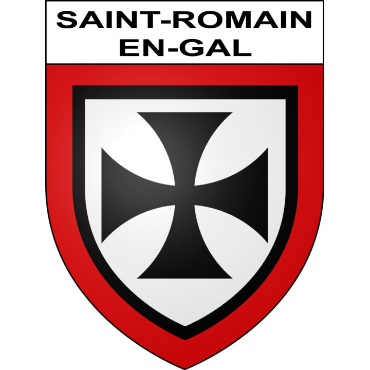 Stickers coat of arms Saint-Romain-en-Gal adhesive sticker