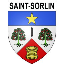 Saint-Sorlin 69 ville sticker blason écusson autocollant adhésif