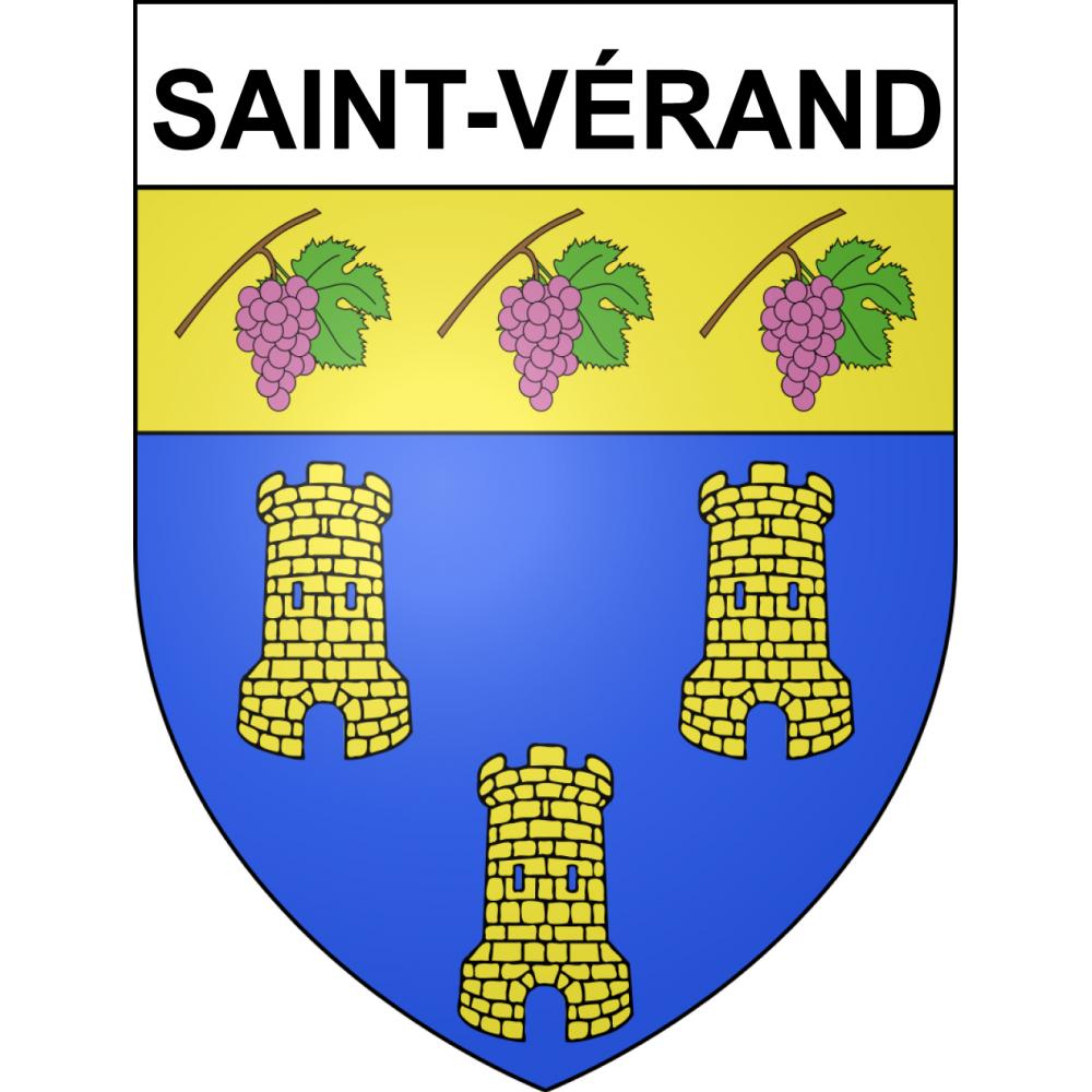 Saint-Vérand 69 ville sticker blason écusson autocollant adhésif