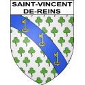 Saint-Vincent-de-Reins Sticker wappen, gelsenkirchen, augsburg, klebender aufkleber