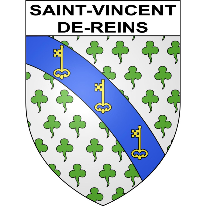 Saint-Vincent-de-Reins Sticker wappen, gelsenkirchen, augsburg, klebender aufkleber