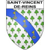 Pegatinas escudo de armas de Saint-Vincent-de-Reins adhesivo de la etiqueta engomada