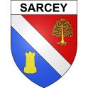 Pegatinas escudo de armas de Sarcey adhesivo de la etiqueta engomada