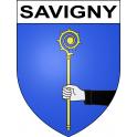 Pegatinas escudo de armas de Savigny adhesivo de la etiqueta engomada