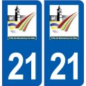 21 Is-sur-Tille logo autocollant plaque stickers ville