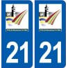 21 Is-sur-Tille logo autocollant plaque stickers ville