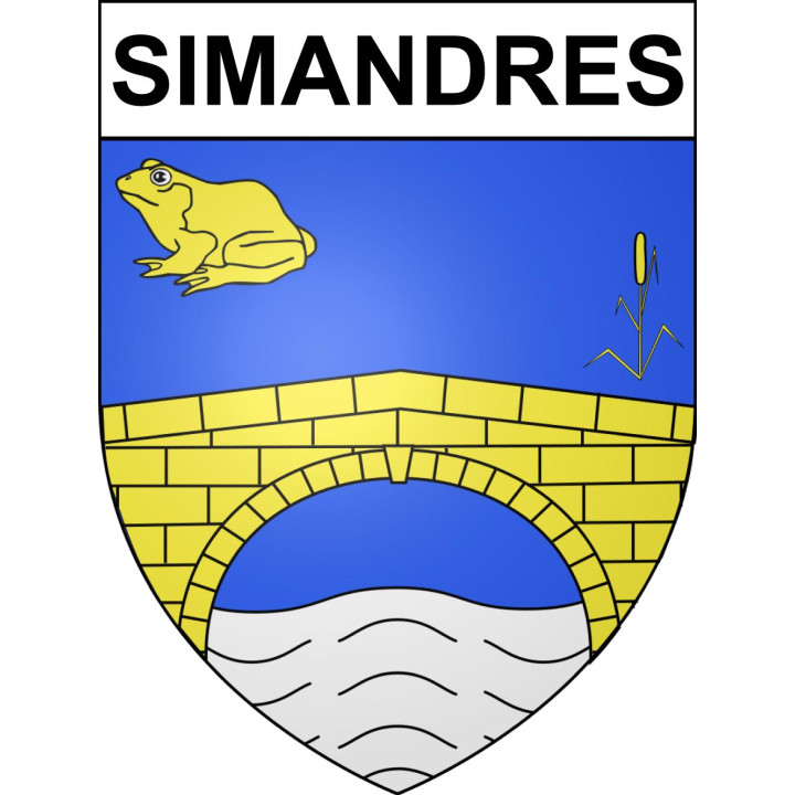 Simandres 69 ville sticker blason écusson autocollant adhésif