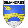 Pegatinas escudo de armas de Simandres adhesivo de la etiqueta engomada