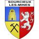 Stickers coat of arms Sourcieux-les-Mines adhesive sticker