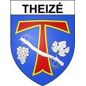 Theizé 69 ville sticker blason écusson autocollant adhésif