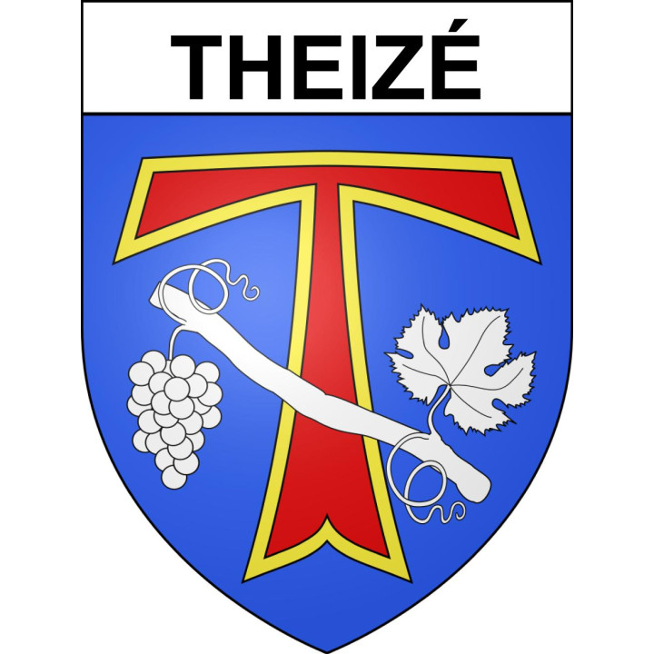 Pegatinas escudo de armas de Theizé adhesivo de la etiqueta engomada