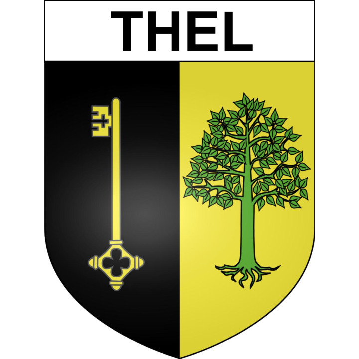 Pegatinas escudo de armas de Thel adhesivo de la etiqueta engomada