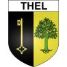 Pegatinas escudo de armas de Thel adhesivo de la etiqueta engomada