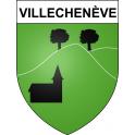 Villechenève 69 ville sticker blason écusson autocollant adhésif
