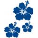 3 fleurs hibiscus autocollant sticker logo1