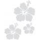 3 fleurs hibiscus autocollant sticker logo1